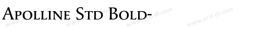 Apolline Std Bold字体转换